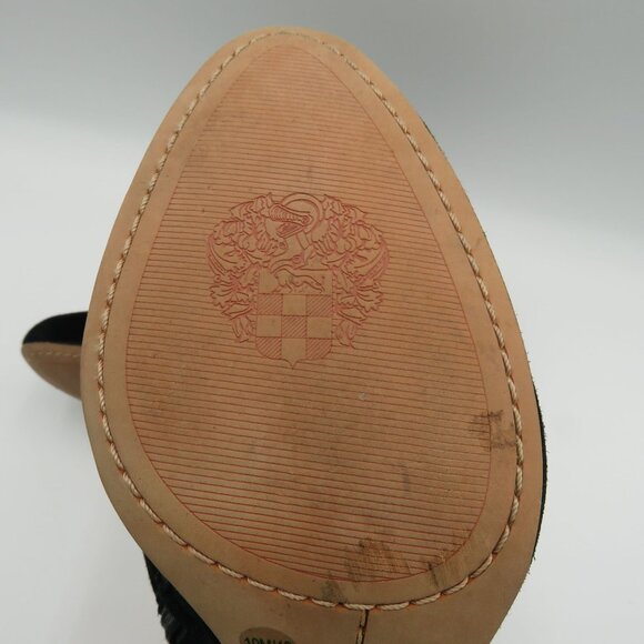 Vince Camuto Boots Sz 10 Black Suede Tassel Zip Ankle Booties Stiletto 3.5" Heel - Picture 9 of 12